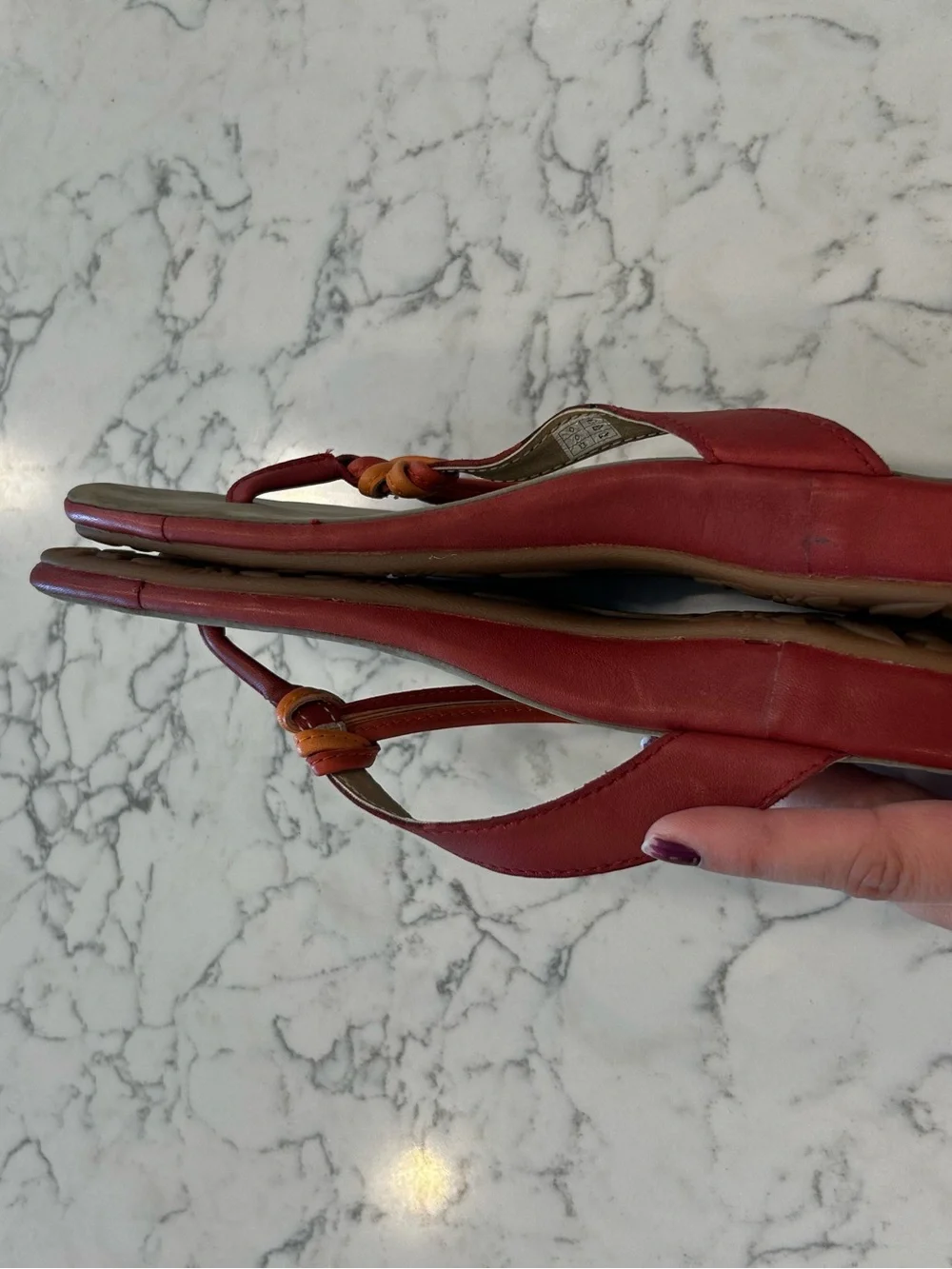 Keen Red Orange Strappy Thong Flip‎ Flop Sandals Shoes Size 8